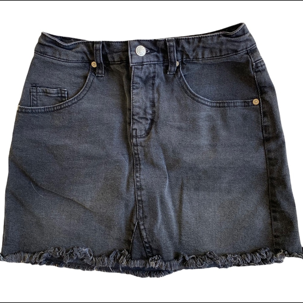 black jean mini skirt with pockets!